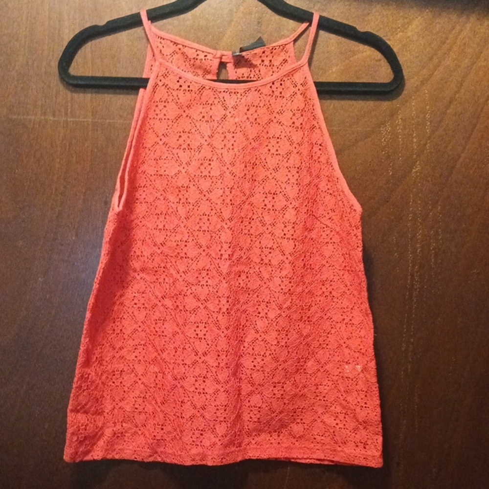 NWT Women's Lace Detail Spaghetti High Neck Size 6